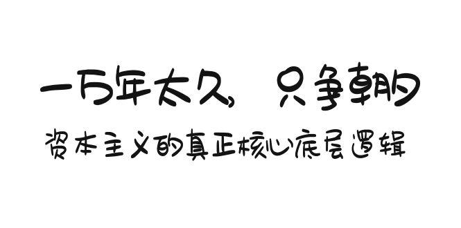 某付费文章《一万年太久，只争朝夕：资本主义的真正核心底层逻辑》-木白网创