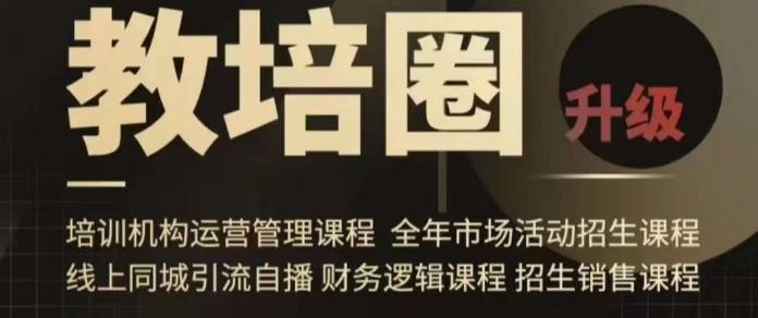 旺仔爸爸教培圈课程(运营／管理／招生／引流全套课程)，同城引流自播方案-木白网创