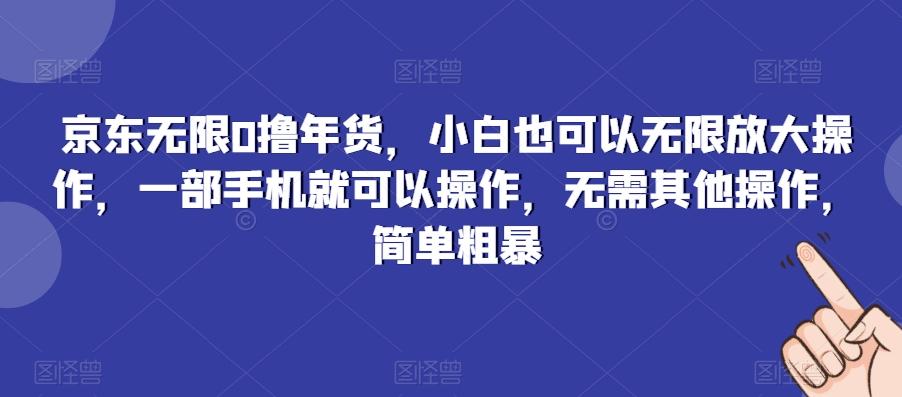 京东无限0撸年货，小白也可以无限放大操作，一部手机就可以操作，无需其他操作，简单粗暴-木白网创
