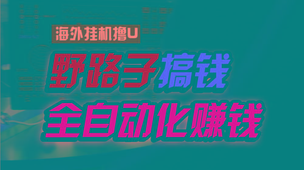海外挂机撸U新平台，日赚8-15美元，全程无人值守，可批量放大，工作室内…-木白网创