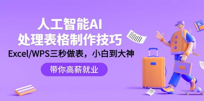 (9459期)人工智能-AI处理表格制作技巧：Excel/WPS三秒做表，大神到小白-木白网创