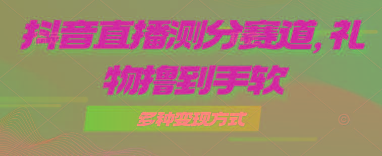 抖音直播测分赛道，多种变现方式，轻松日入1000+-木白网创