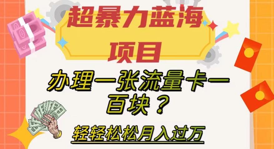 超暴力蓝海项目，办理一张流量卡一百块？轻轻松松月入过万，保姆级教程【揭秘】-木白网创