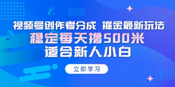 【蓝海项目】视频号创作者分成 掘金最新玩法 稳定每天撸500米 适合新人小白-木白网创