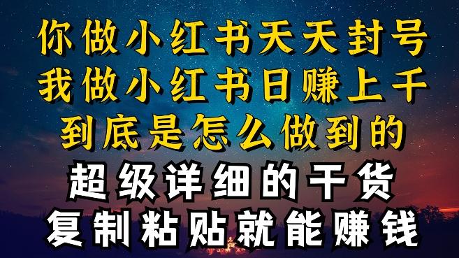 都知道小红书能引流私域变现，可为什么我能一天引流几十人变现上千，但你却频频封号违规被限流【揭秘】-木白网创