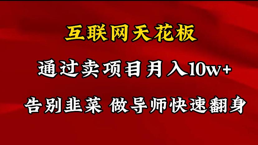 导师训练营互联网的天花板，让你告别韭菜，通过卖项目月入10w+，一定要…-木白网创