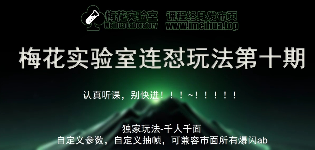 梅花实验室社群专享课视频号连怼玩法第十期课程+第二部分-FF助手全新高自由万能爆闪AB处理-木白网创