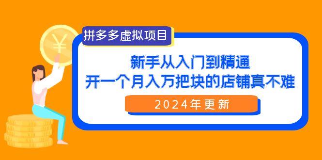 (9744期)拼多多虚拟项目：入门到精通，开一个月入万把块的店铺 真不难(24年更新)-木白网创