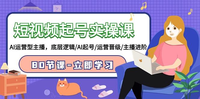 (9470期)短视频起号实操课，AI运营型主播，底层逻辑/AI起号/运营晋级/主播进阶/80节-木白网创