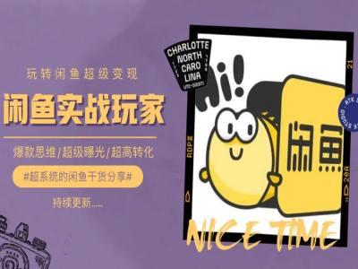 手把手教你0到1系统玩转闲鱼变现，爆款思维/超级曝光/超高转化-木白网创