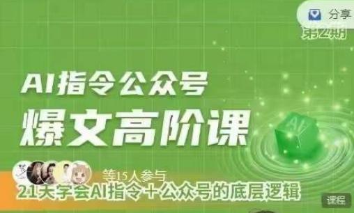 Ai指令公众号高阶课，学会ai指令+公众号的底层逻辑-木白网创
