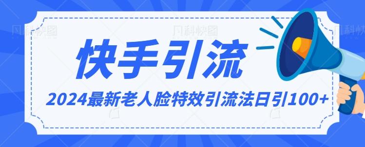 2024全网最新讲解老人脸特效引流方法，日引流100+，制作简单，保姆级教程【揭秘】-木白网创