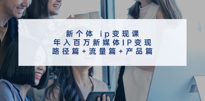 新个体ip变现课，年入百万新媒体IP变现，路径篇+流量篇+产品篇-木白网创