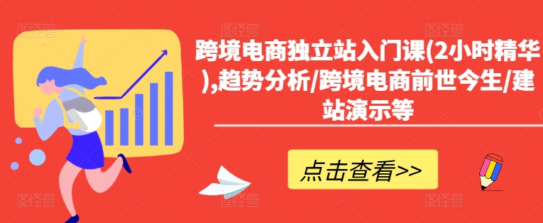 跨境电商独立站入门课(2小时精华),趋势分析/跨境电商前世今生/建站演示等-木白网创