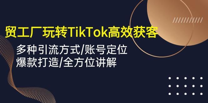 外贸工厂玩转TikTok高效获客，多种引流方式/账号定位/爆款打造/全方位讲解-木白网创