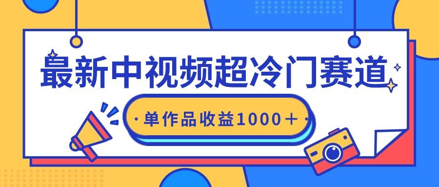 (9275期)最新中视频超冷门赛道，轻松过原创，单条视频收益1000＋-木白网创