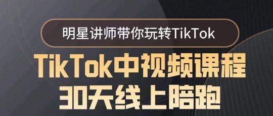 TikTok中视频课程30天线上陪跑，明星讲师带你玩转TikTok-木白网创