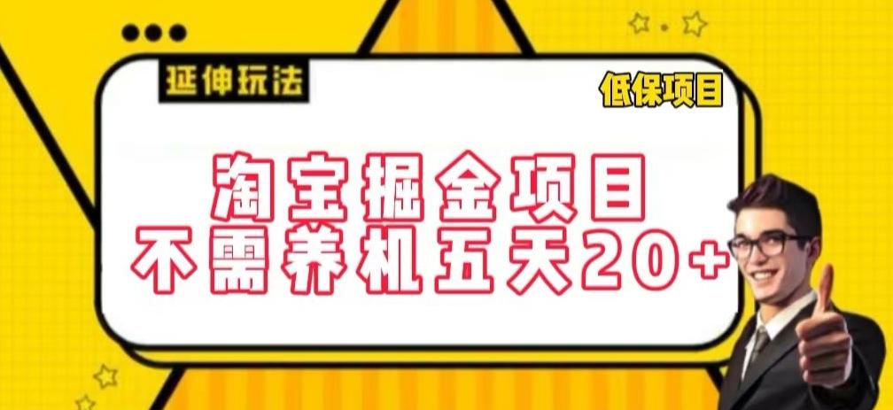 淘宝掘金项目，不需养机，五天20+，每天只需要花三四个小时【揭秘】-木白网创