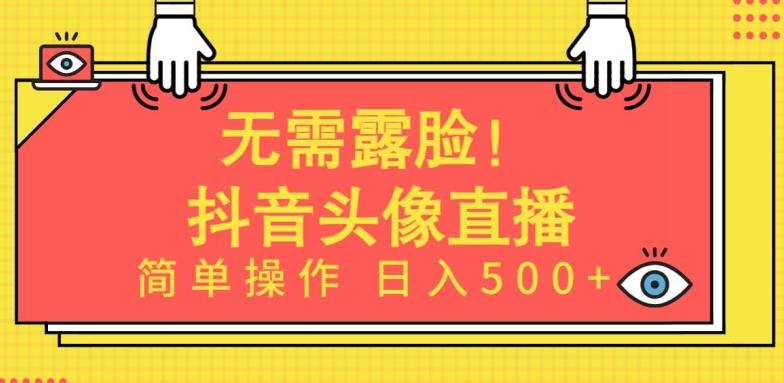 无需露脸，Ai头像直播项目，简单操作日入500+【揭秘】-木白网创