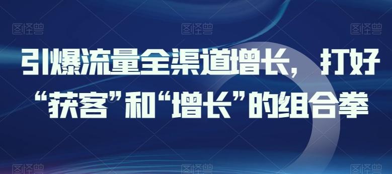 引爆流量全渠道增长，打好“获客”和“增长”的组合拳-木白网创