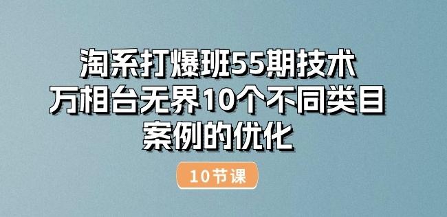 淘系打爆班55期技术：万相台无界10个不同类目案例的优化(10节)-木白网创