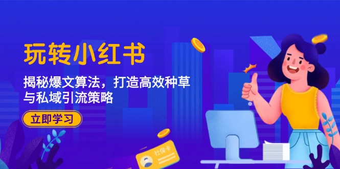 玩转小红书：揭秘爆文算法，打造高效种草与私域引流策略-木白网创