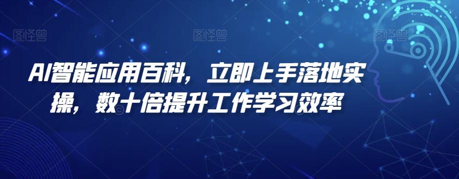 AI智能应用百科，​立即上手落地实操，数十倍提升工作学习效率-木白网创