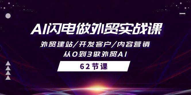 (10049期)AI闪电做外贸实战课，外贸建站/开发客户/内容营销/从0到3做外贸AI-62节-木白网创