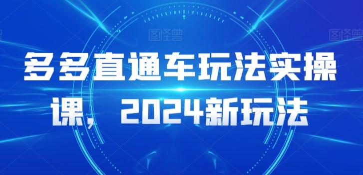 多多直通车玩法实操课，2024新玩法-木白网创