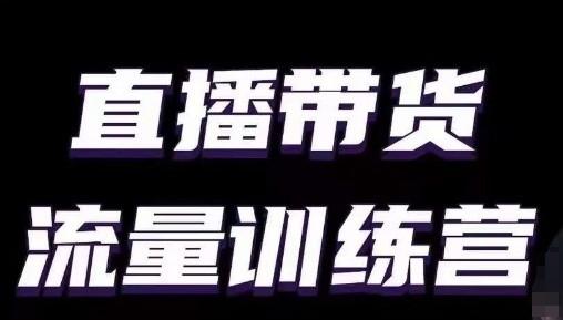 直播带货流量训练营，小白主播必学直播课-木白网创