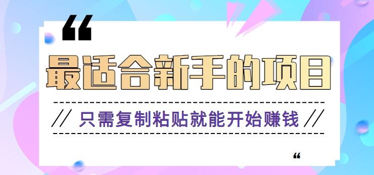 2024最适合新手操作的项目，新手小白只需复制粘贴就能开始赚钱【视频教程+软件】-木白网创