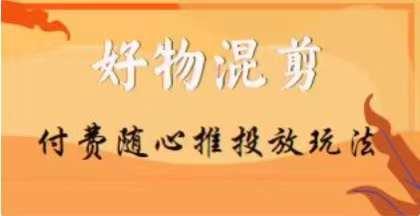 【万三】好物混剪付费随心推投放玩法，随心投放小课抖音教程-木白网创