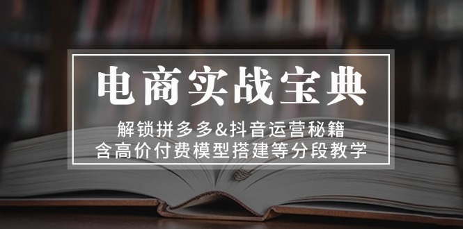 电商实战宝典 解锁拼多多&抖音运营秘籍 含高价付费模型搭建等分段教学-木白网创