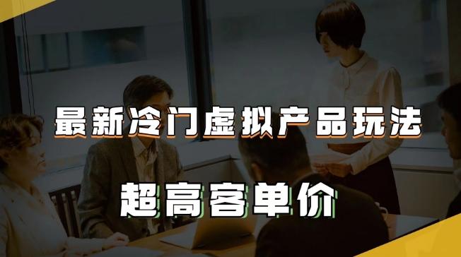 最新冷门虚拟产品玩法，超高客单价，月入2-3万＋【揭秘】-木白网创