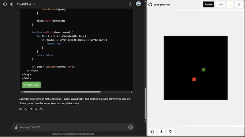ChatGPT Code Preview｜AI编程预览工具-木白网创