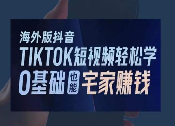 海外版抖音TikTok短视频轻松学，0基础宅家也能赚钱-木白网创