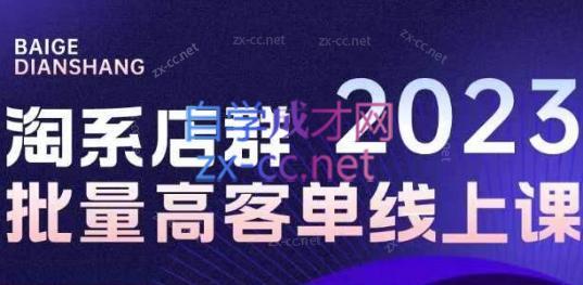 白戈电商·23年淘系批量高客单+24年全域电商矩阵-木白网创