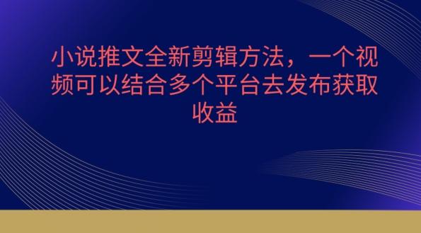 小说推文全新剪辑方法，一个视频可以结合多个平台去发布获取【揭秘】-木白网创