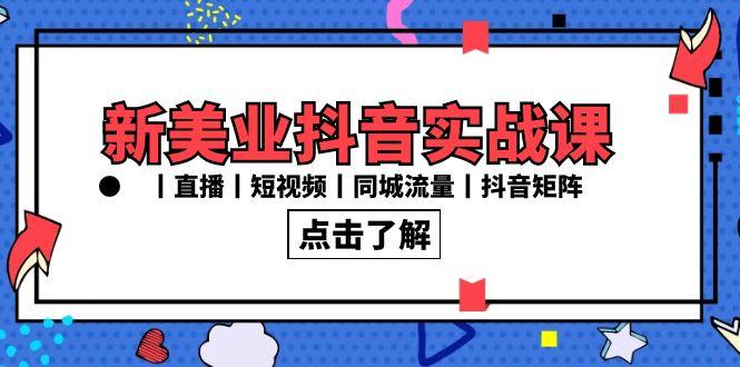新美业抖音实战课丨直播丨短视频丨同城流量丨抖音矩阵(30节课)-木白网创