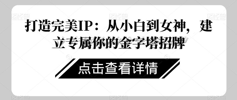 打造完美IP：从小白到女神，建立专属你的金字塔招牌-木白网创