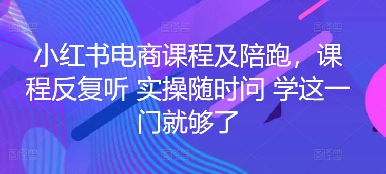 小红书电商课程及陪跑，课程反复听 实操随时问 学这一门就够了-木白网创