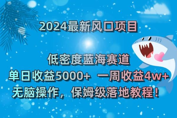 (8545期)2024最新风口项目 低密度蓝海赛道，日收益5000+周收益4w+ 无脑操作，保…-木白网创