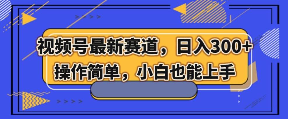 视频号最新赛道，日入300+，新手小白轻松掌握-木白网创