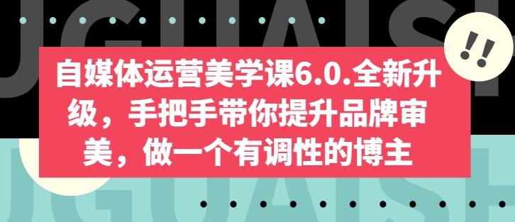 自媒体运营美学课6.0.全新升级，手把手带你提升品牌审美，做一个有调性的博主-木白网创