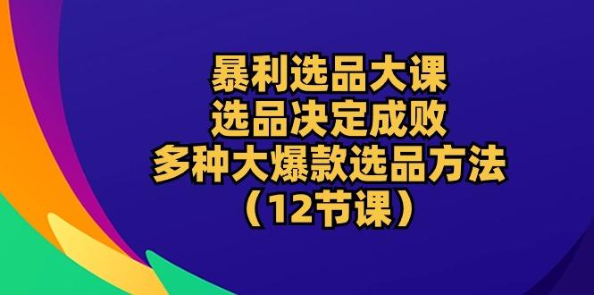 暴利 选品大课：选品决定成败，教你多种大爆款选品方法(12节课-木白网创