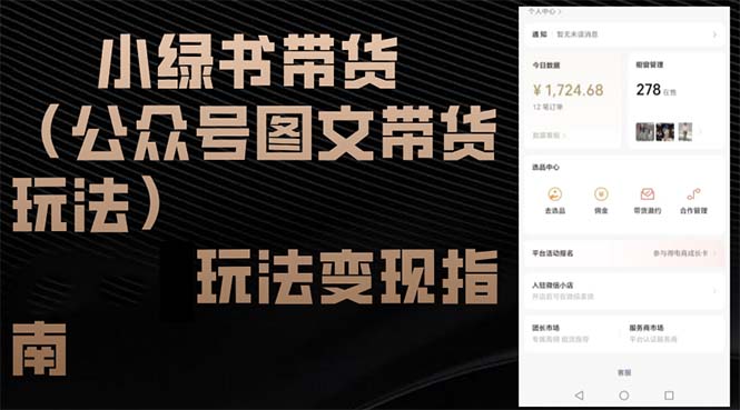 小绿书带货(公众号图文带货玩法-木白网创