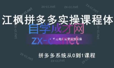 江枫老师·拼多多实操课程-木白网创