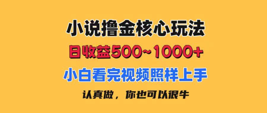 小说撸金核心玩法，日收益500-1000+，小白看完照样上手，0成本有手就行-木白网创