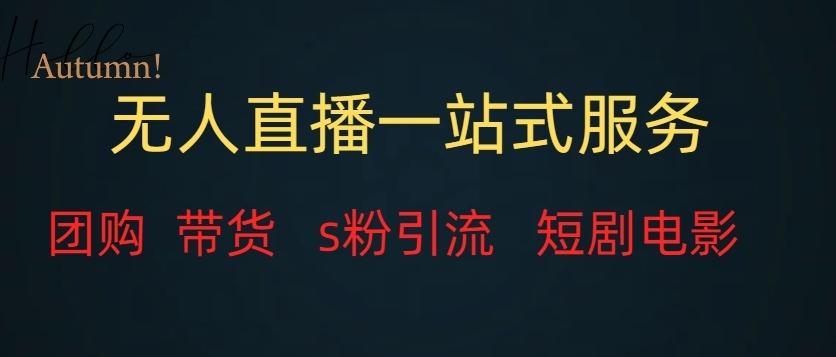 无人直播一站式服务（教程以及变现方式）-木白网创