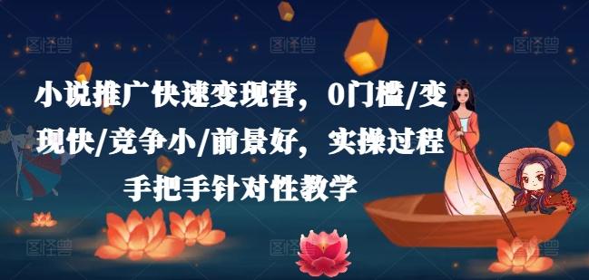 小说推广快速变现营，0门槛/变现快/竞争小/前景好，实操过程手把手针对性教学-木白网创
